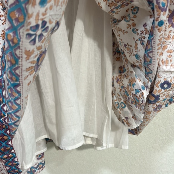 MILLIE WOMENS DAISY TASEL TIE MINI DRESS CREAM FLORAL Sz XL NEW - Picture 9 of 12